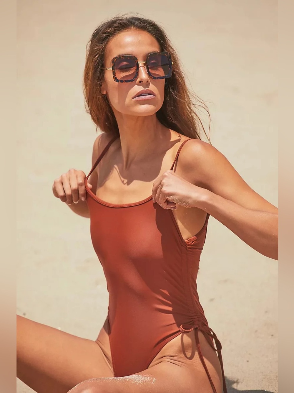 Gnash Swim String One Piece Swimsuit Size US 4
